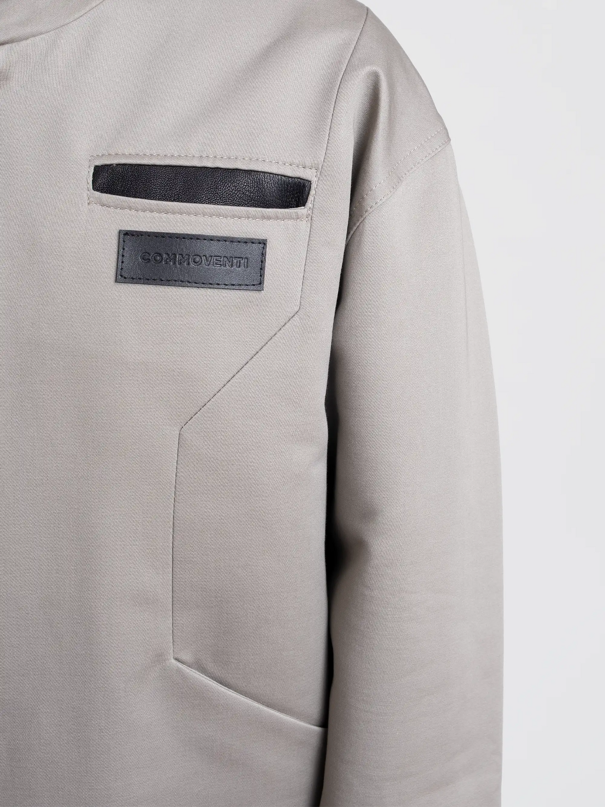 BOMBER JACKET WITH LEATHER COLLAR